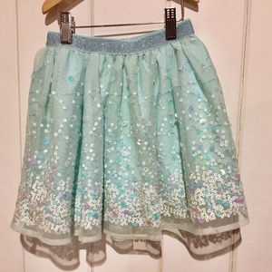The Children's Place mint green sequined skirt